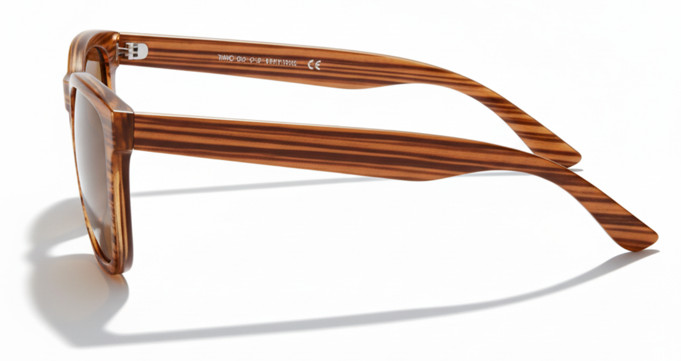 Missandtrendy dreamlike wayfarer sunglasses with pattern frame and brown lens 90º side view