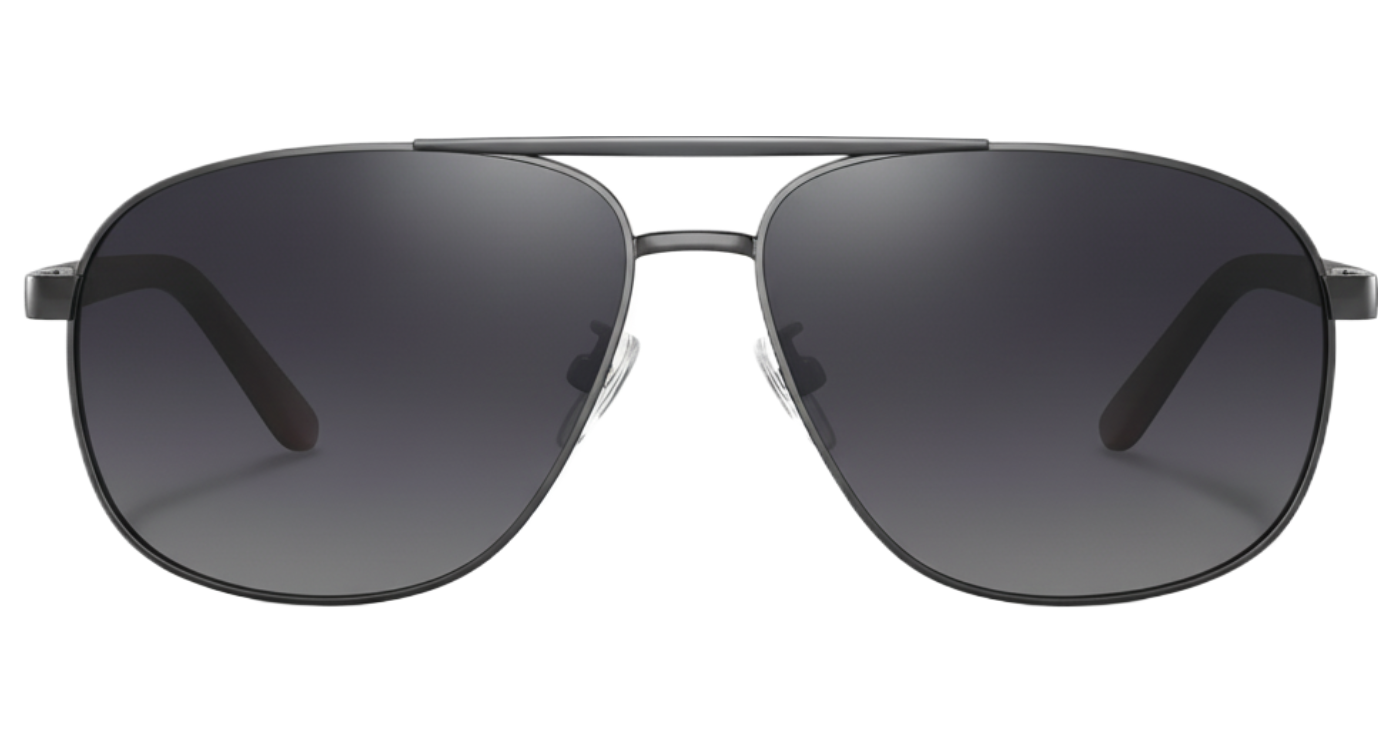 Missandtrendy fusion aviator sunglasses with black orange frame and black lens 0º side view new style