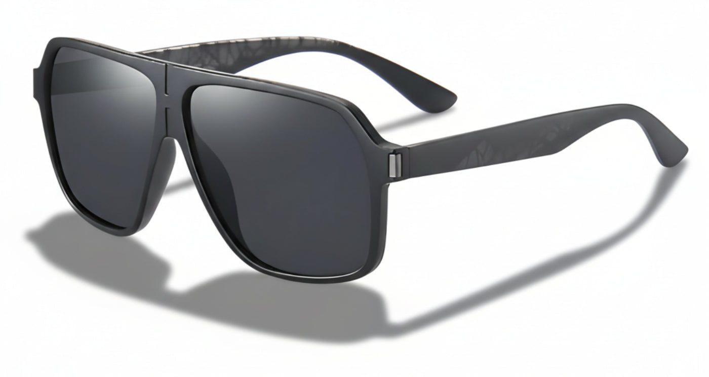 Missandtrendy rocky aviator sunglasses with black frame and black lens  45º side view_01