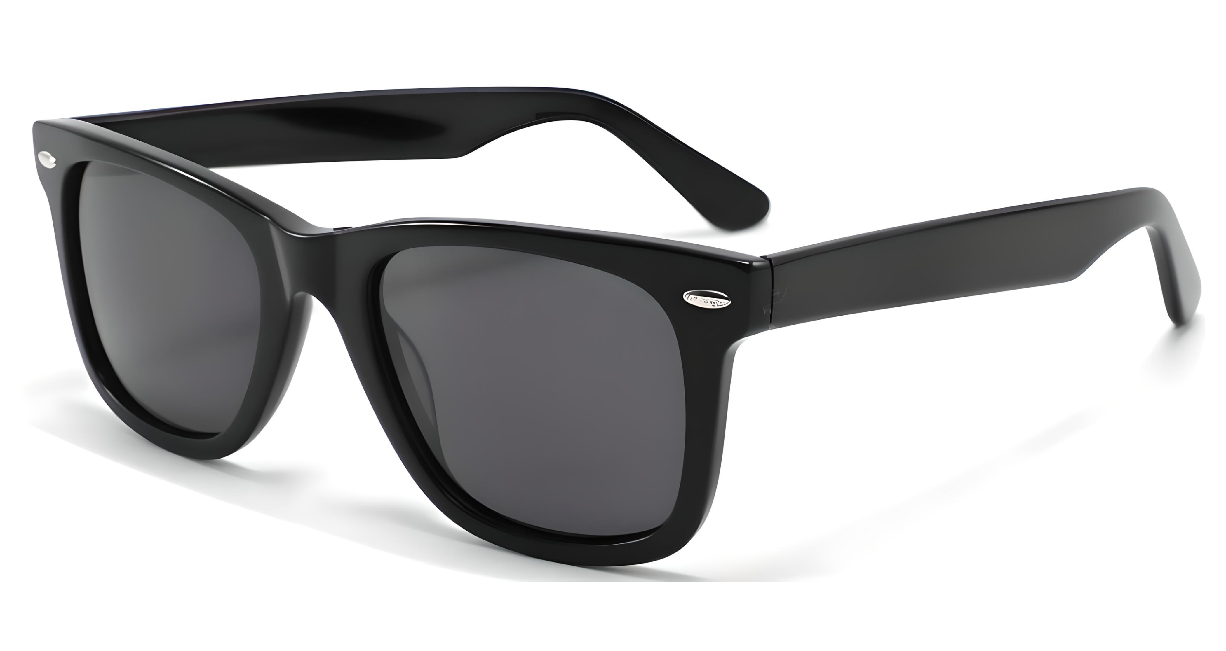 Missandtrendy senator wayfarer sunglasses with blackl frame and black lens 45º side view