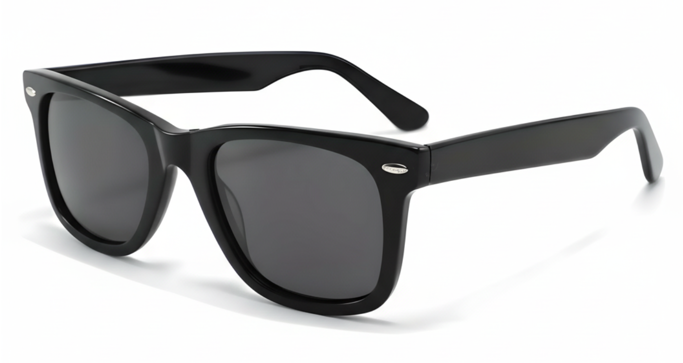 Missandtrendy senator wayfarer sunglasses with blackl frame and black lens 45º side view_01