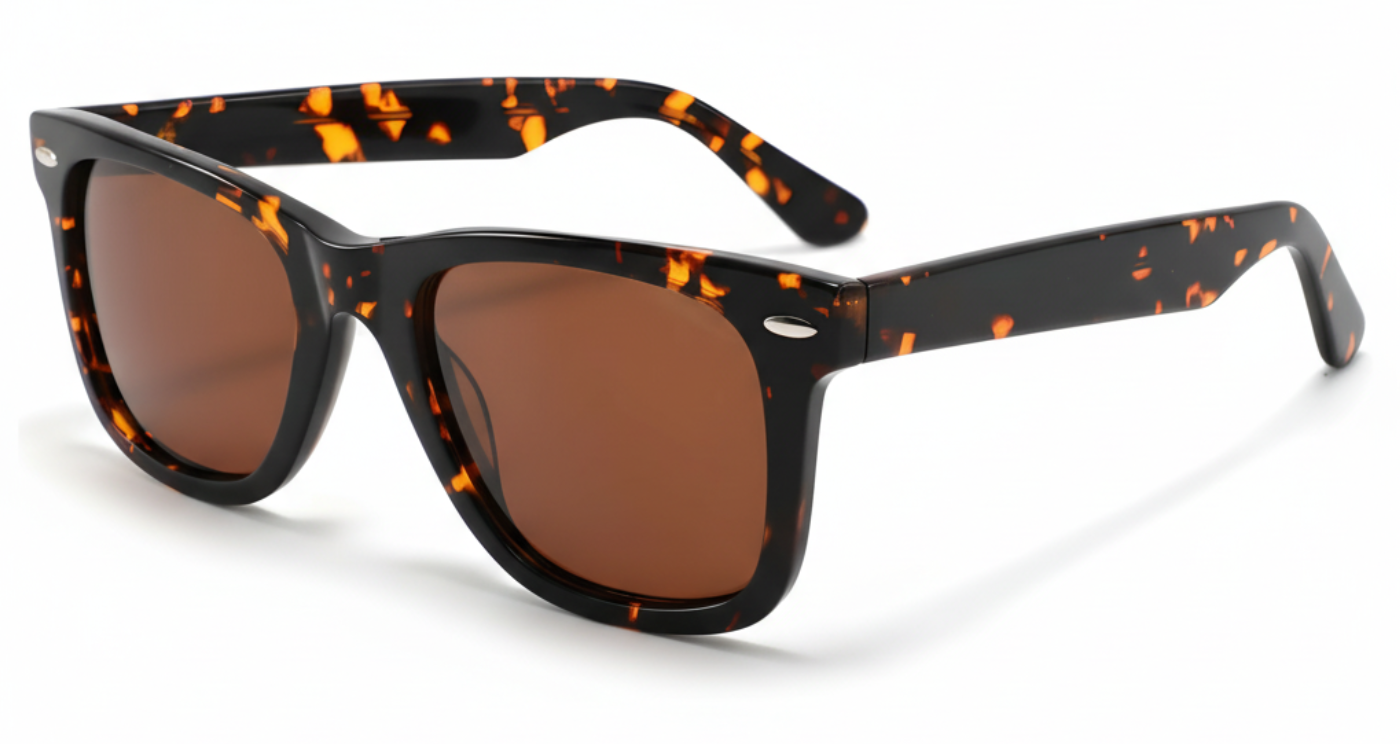 Missandtrendy senator wayfarer sunglasses with tortoiseshell frame and brown lens 45º side view_01