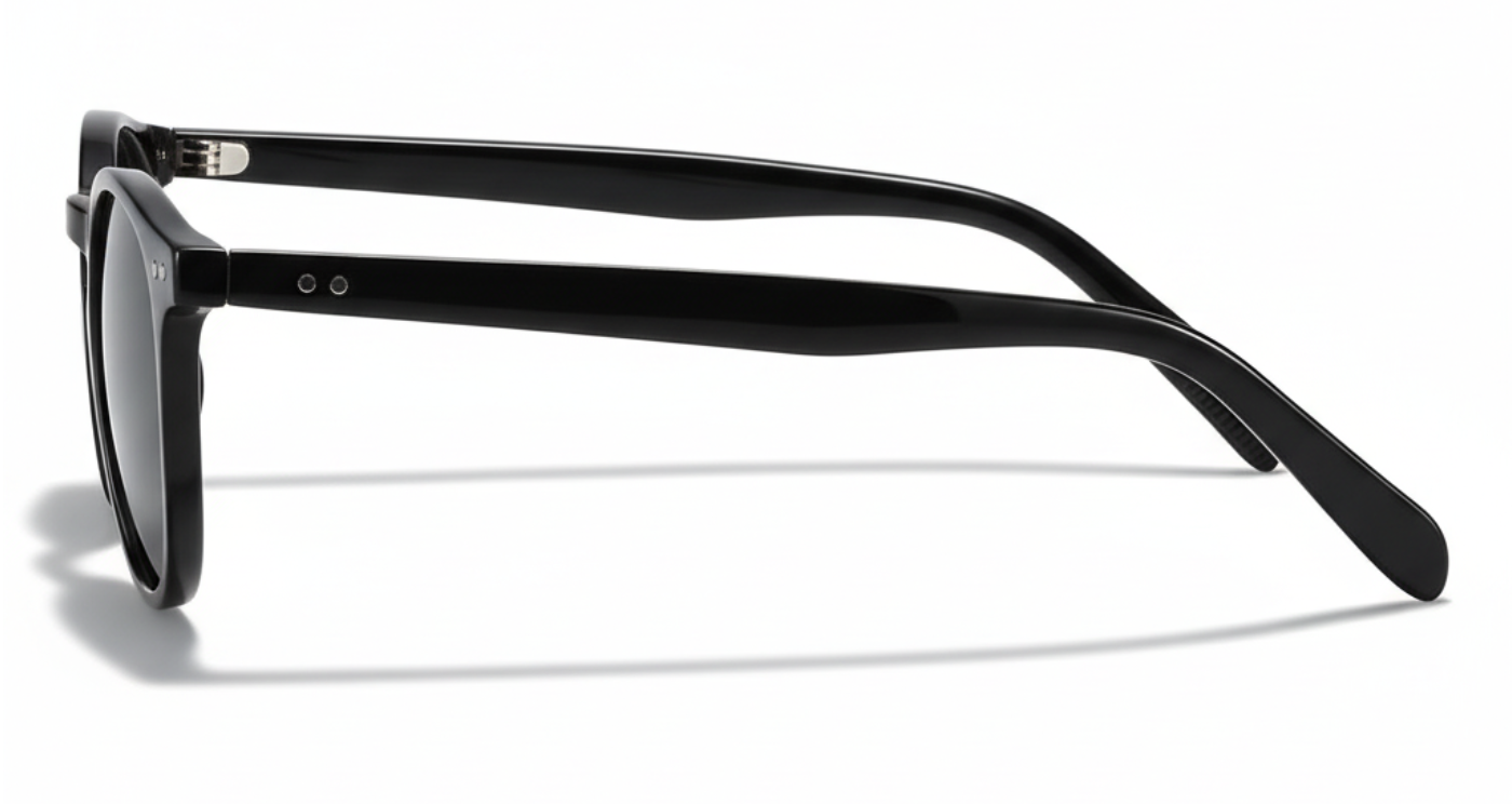 Missandtrendy sevilla round sunglasses with black frame and black lens front 90º view_01