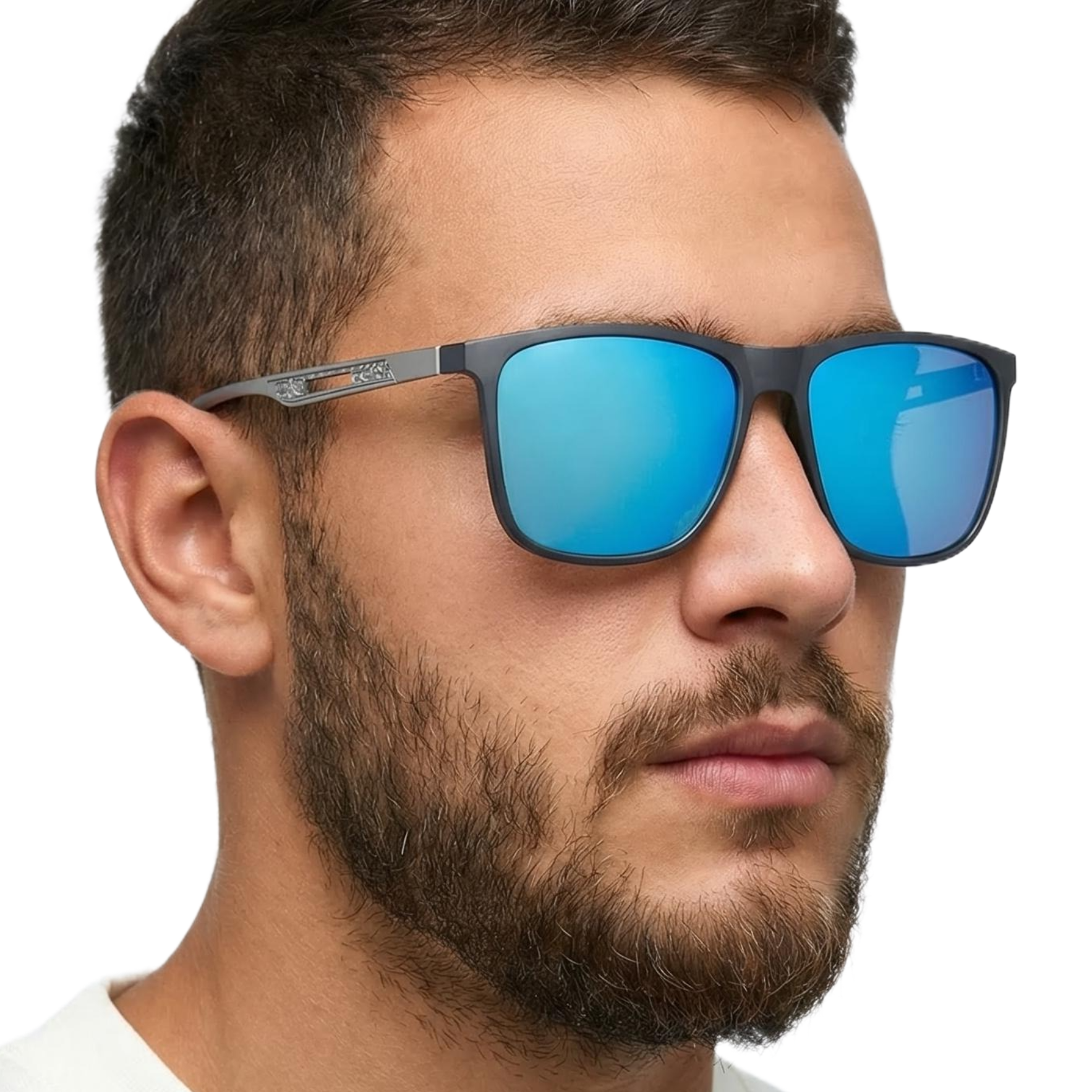 Missandtrendy_soho_square_sunglasses_with_grey_metal_frame_and_mirror_turquoise_lens_45_side_view_men