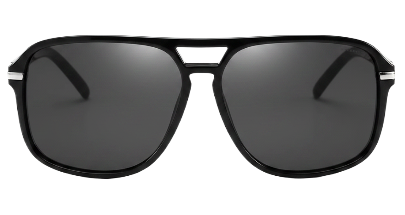 Missandtrendy Piccadilly Aviator stylesunglasses with black  frame and black lens 0º side view new 