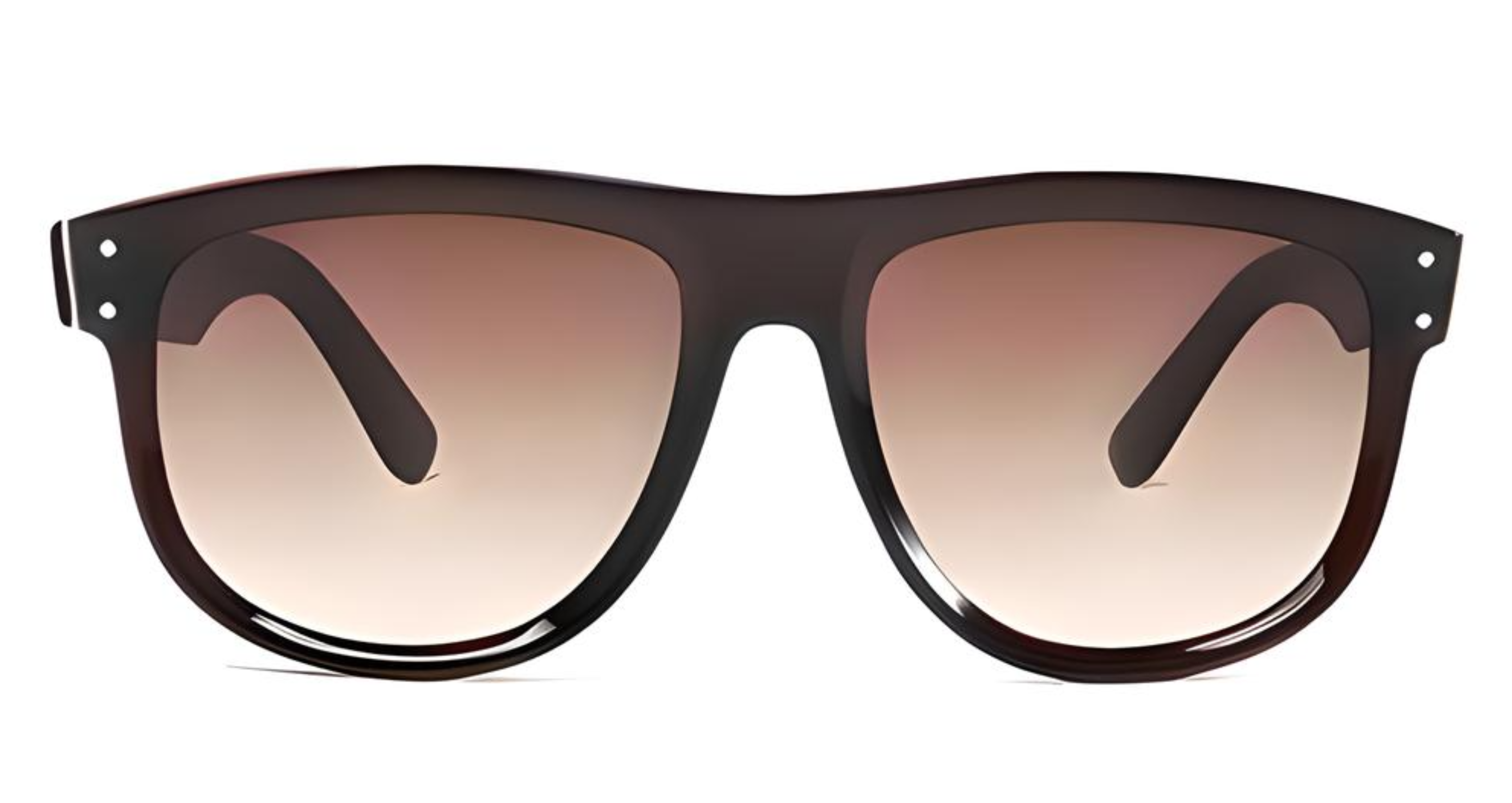 Reverse brown frame and gradient lens Wayfarer sunglassesfor men and women from Missandtrendy . sunglasses front view image 