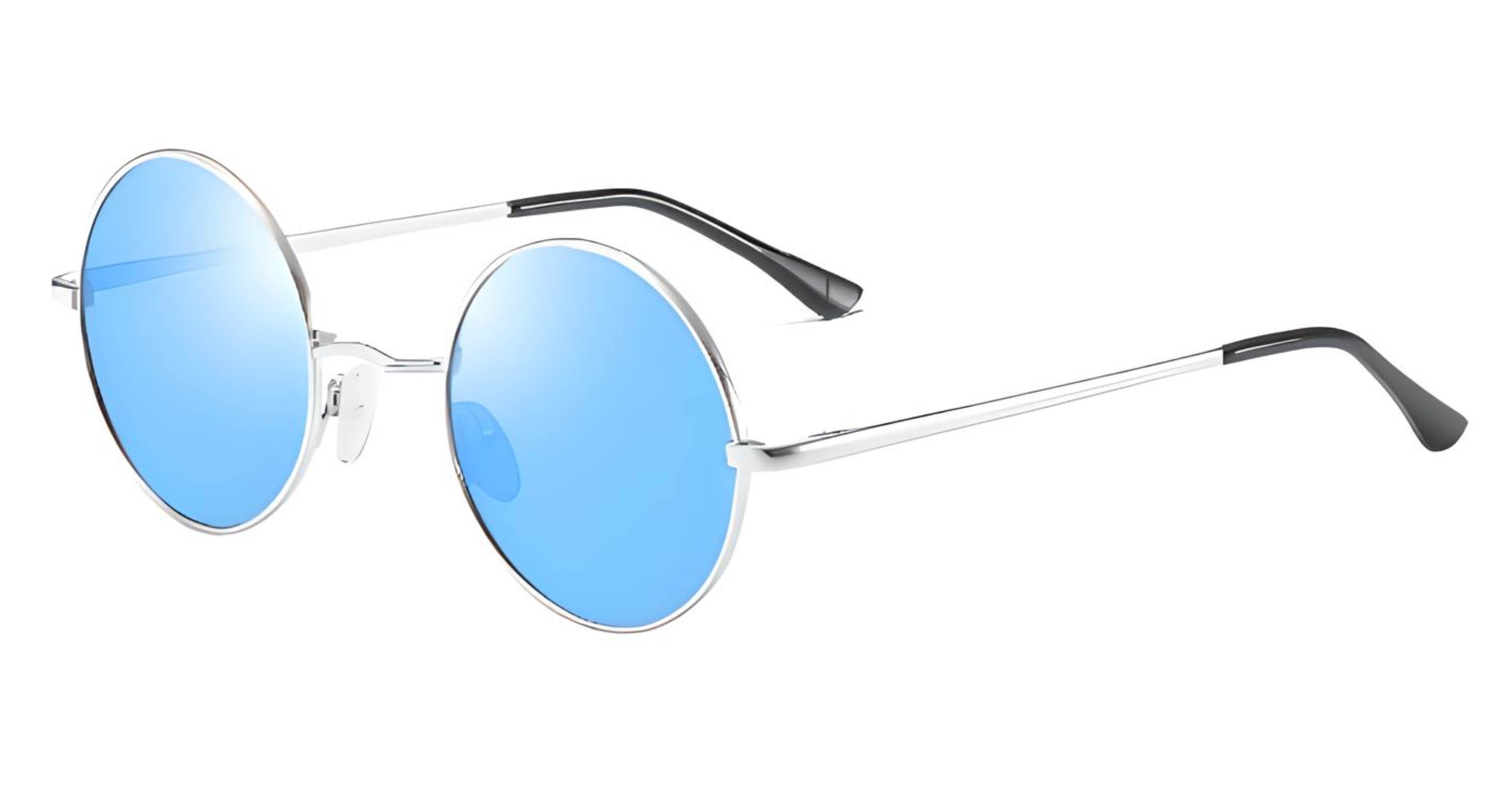 Rondo_801_N4_Silver_Blue_lens_side_45º_metal_sunglasses_polarised_missandtrendy