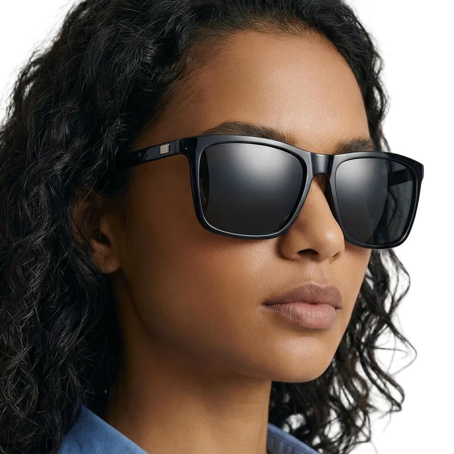 Woman_wearing_Mayfair_black_frame_and_black_lens_square_sunglasses_by_Missandtrendy_45_side_view_main_01