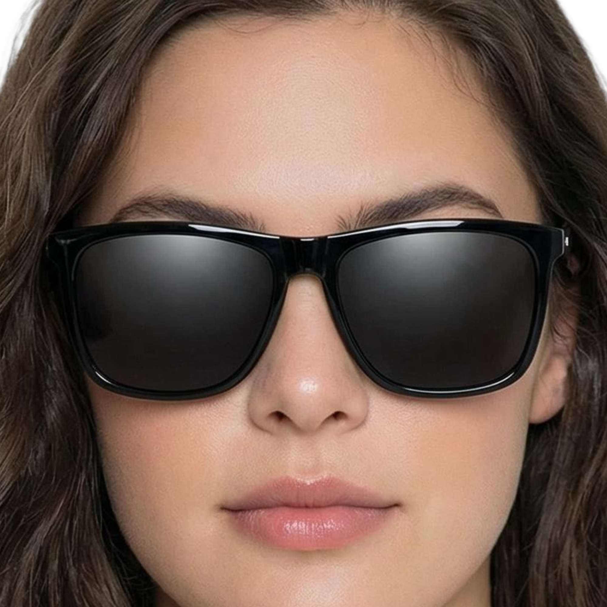 Woman_wearing_Mayfair_black_frame_and_black_lens_square_sunglasses_by_Missandtrendy_front_side_view_main_new