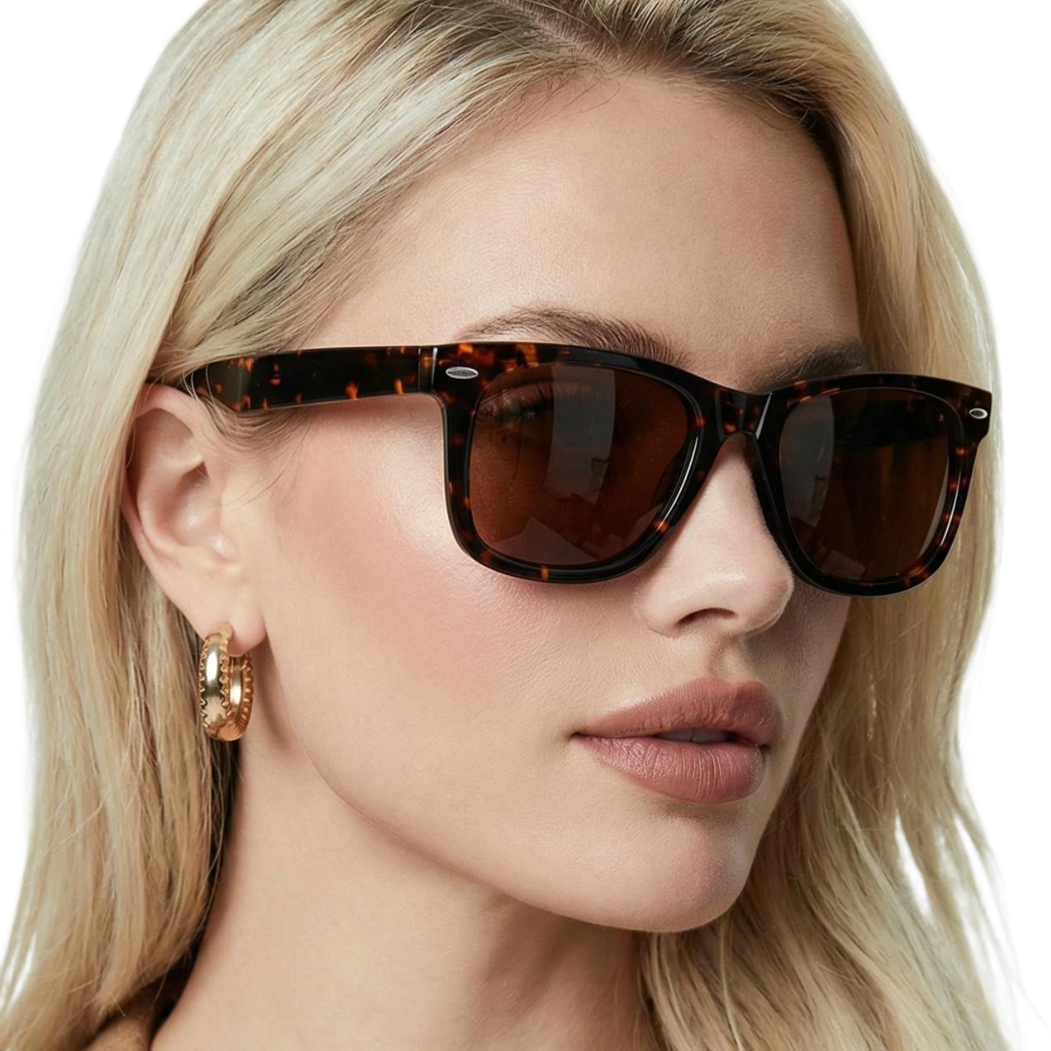 Woman_wearing_Senator_black_frame_and_blck_lens_wayfarer_sunglasses_by_Missandtrendy_45_side_view_Polarised_0