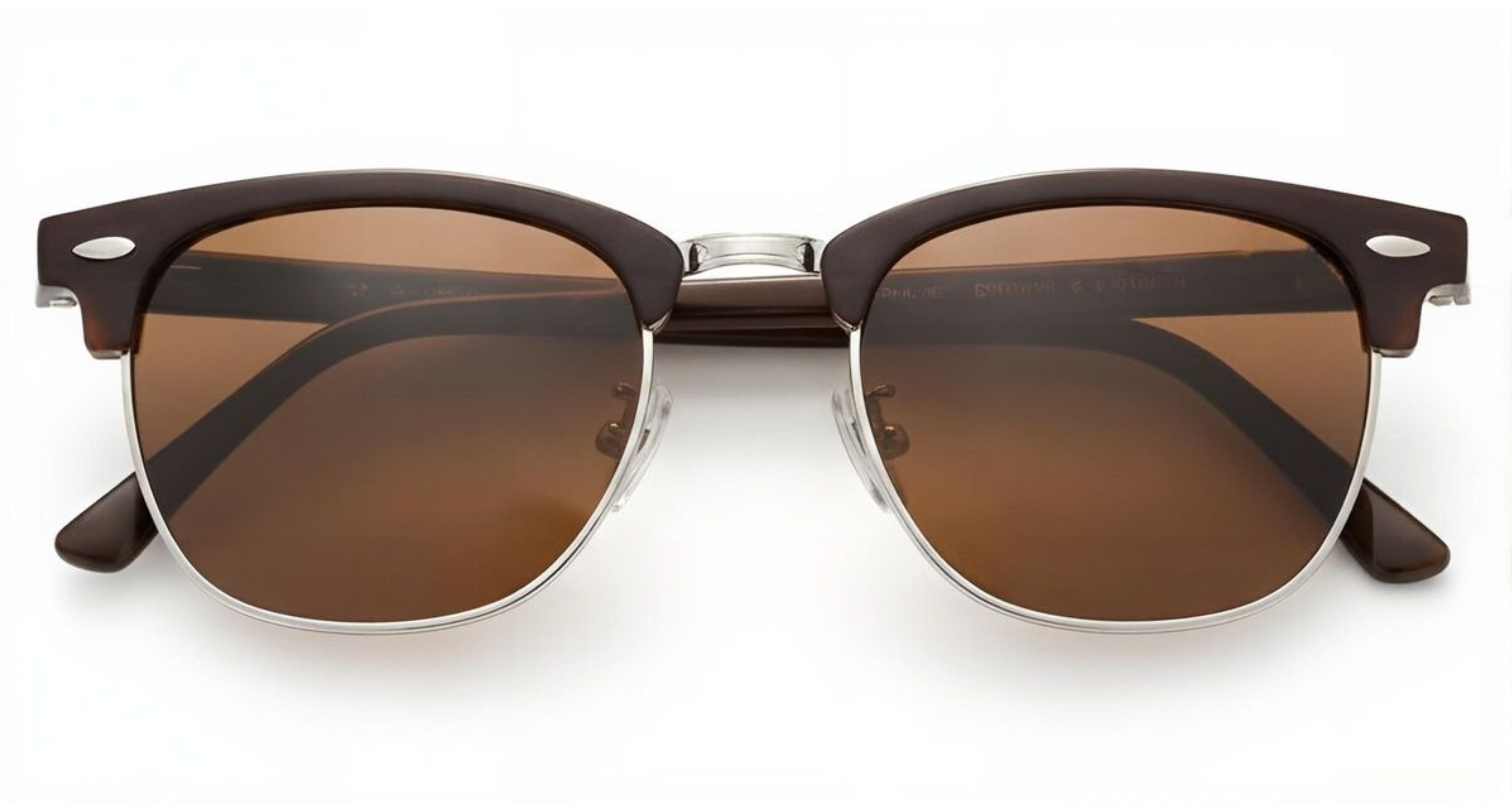 Cardiff - Brown sunglasses with gold metal rims and brown lenses, shown against a plain white background - Missandtrendy.