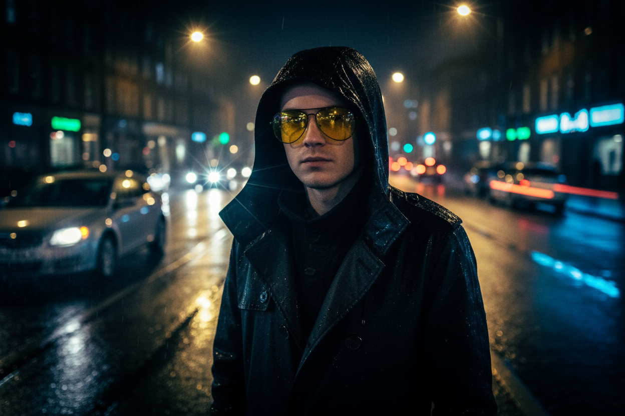 Polarised sunglasses Manchester night driving rain