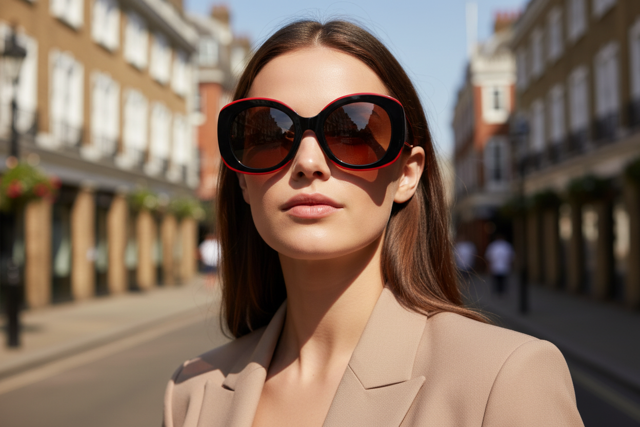UK Women's Sunglasses Diva burgundy Covent Garden